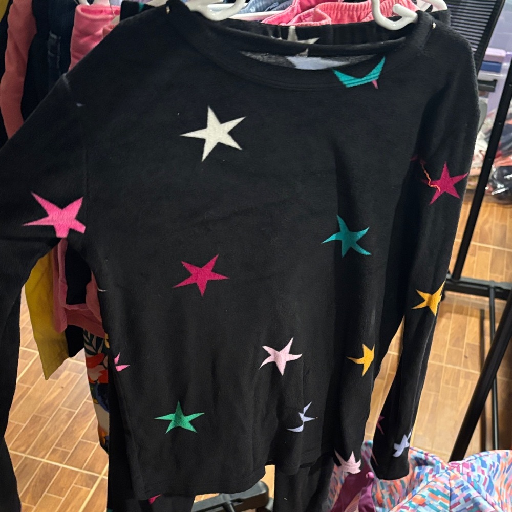 🌈4/$25🌈 Cat & Jack Black Star Print Kids Pajamas